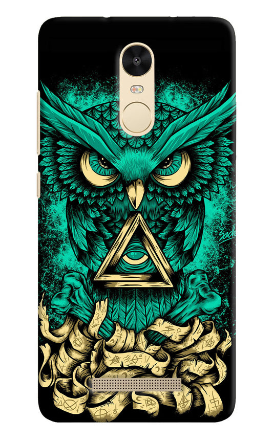 Green Owl Redmi Note 3 Hard Case Back Cover by Casekaro