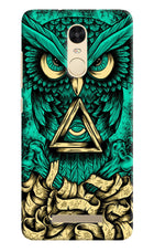 Green Owl Redmi Note 3 Hard Case Back Cover by Casekaro