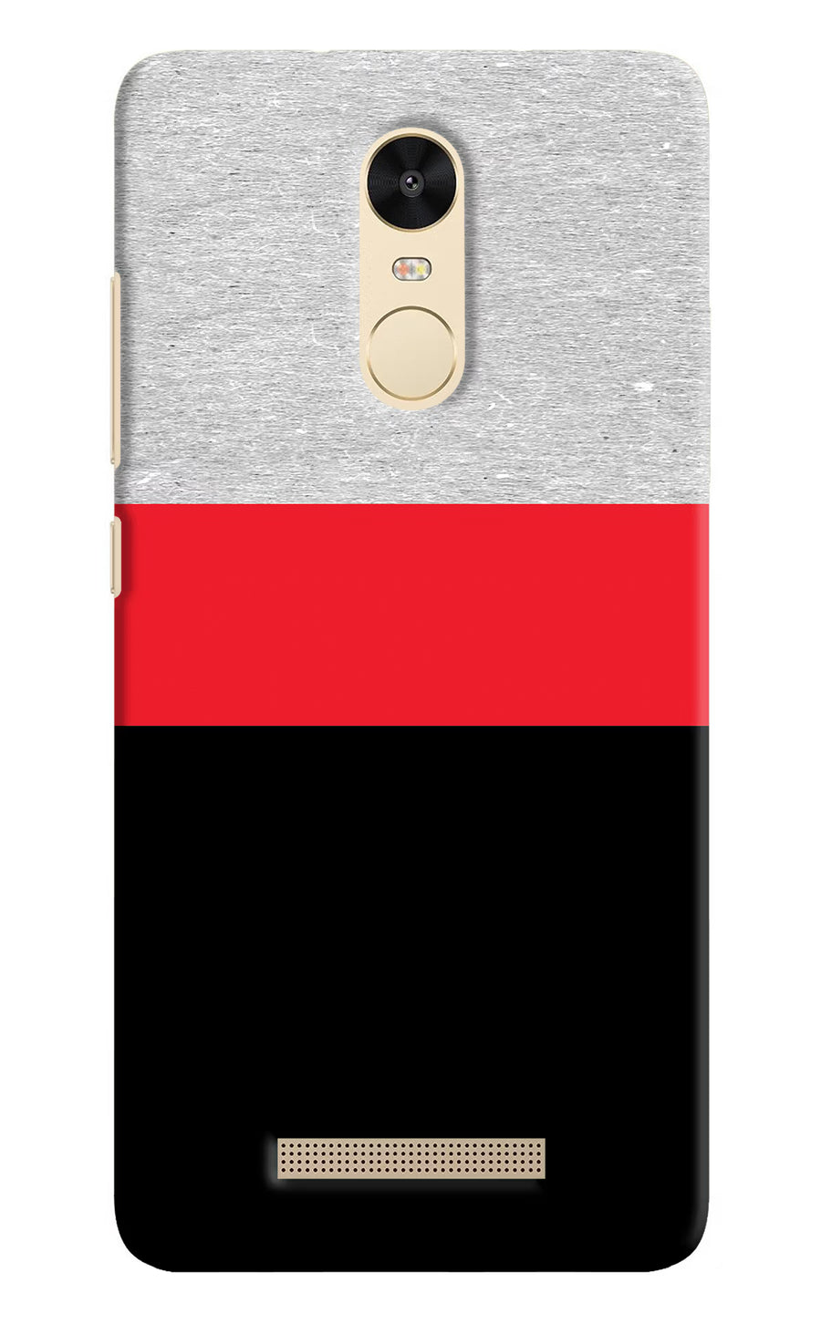 Tri Color Pattern Redmi Note 3 Back Cover, Hard case
