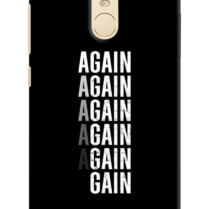 Again Again Gain Redmi Note 3 Hard Case Back Cover by Casekaro