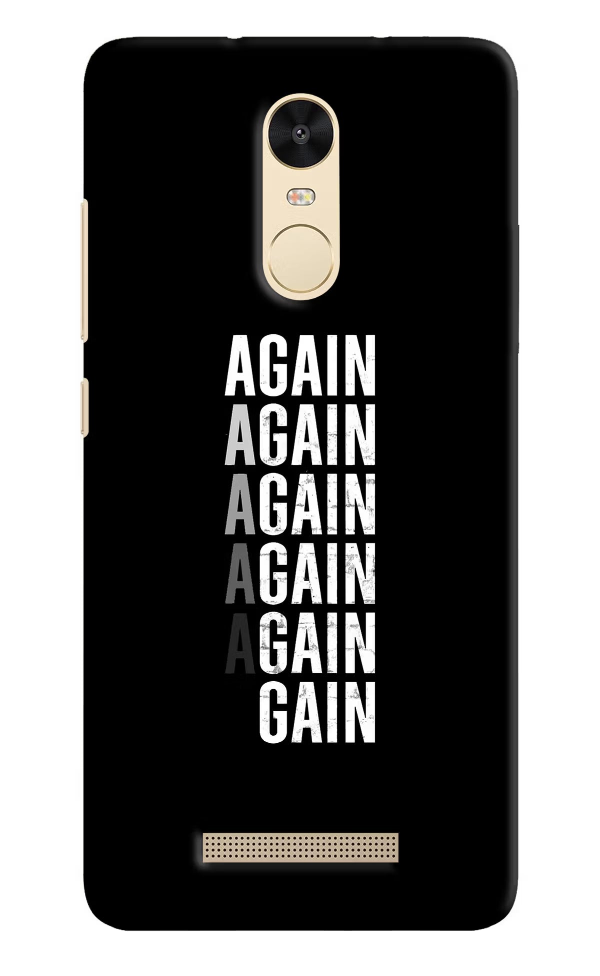 Again Again Gain Redmi Note 3 Hard Case Back Cover by Casekaro