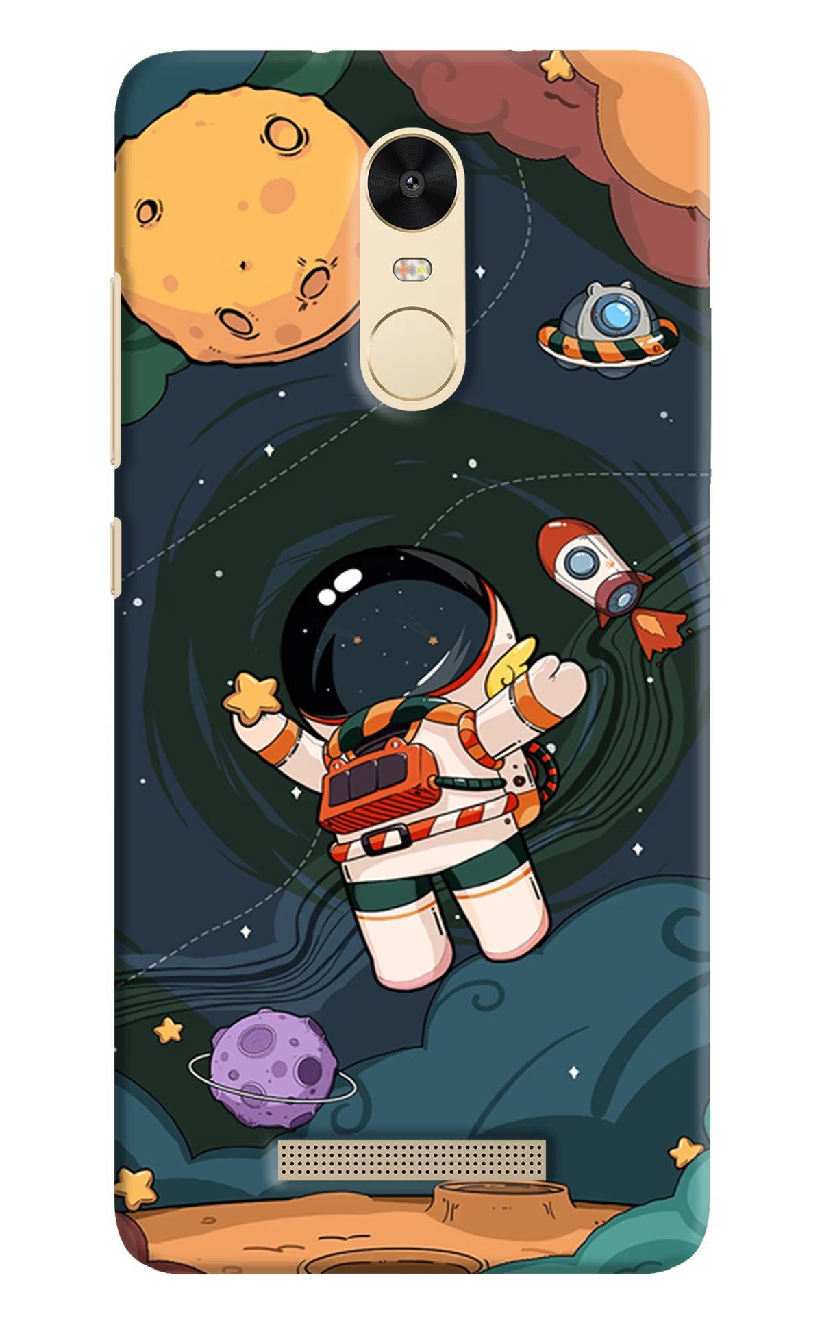 Cartoon Astronaut Redmi Note 3 Hard Case Back Cover by Casekaro