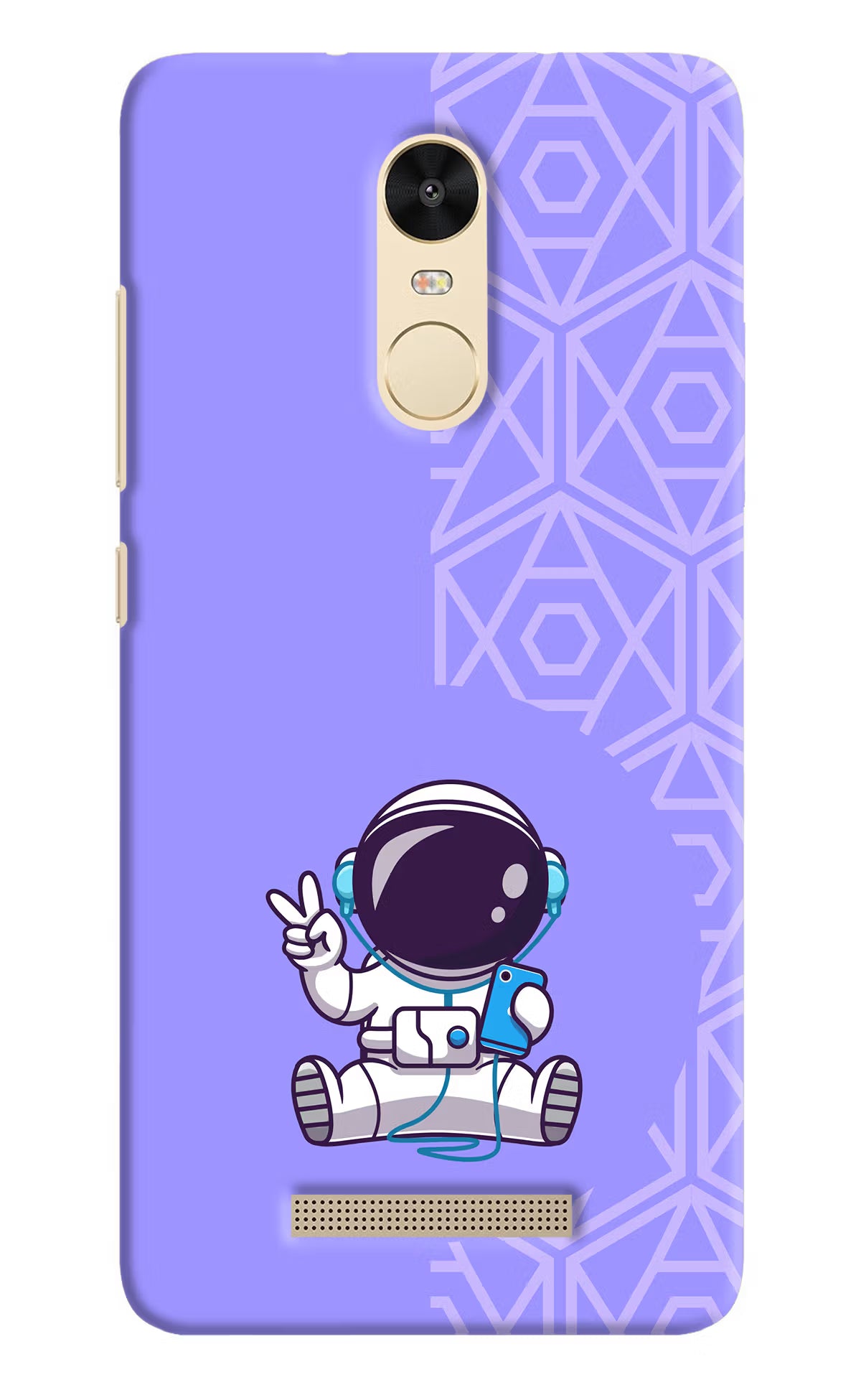 Cute Astronaut Chilling Redmi Note 3 Hard Case Back Cover by Casekaro