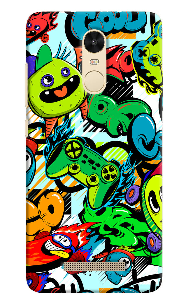 Game Doodle Redmi Note 3 Hard Case Back Cover by Casekaro