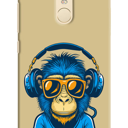 Monkey Headphone Redmi Note 3 Hard Case Back Cover by Casekaro