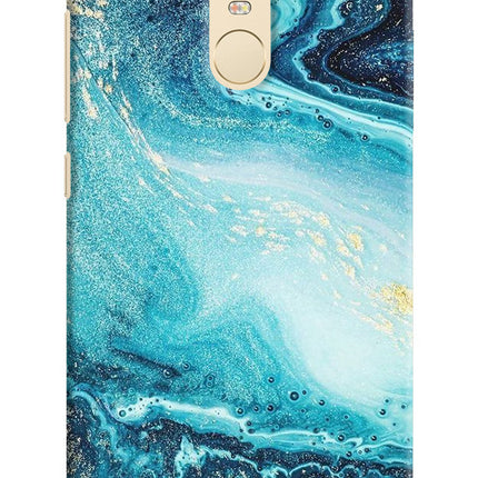 Blue Glitter Marble Redmi Note 3 Hard Case Back Cover by Casekaro