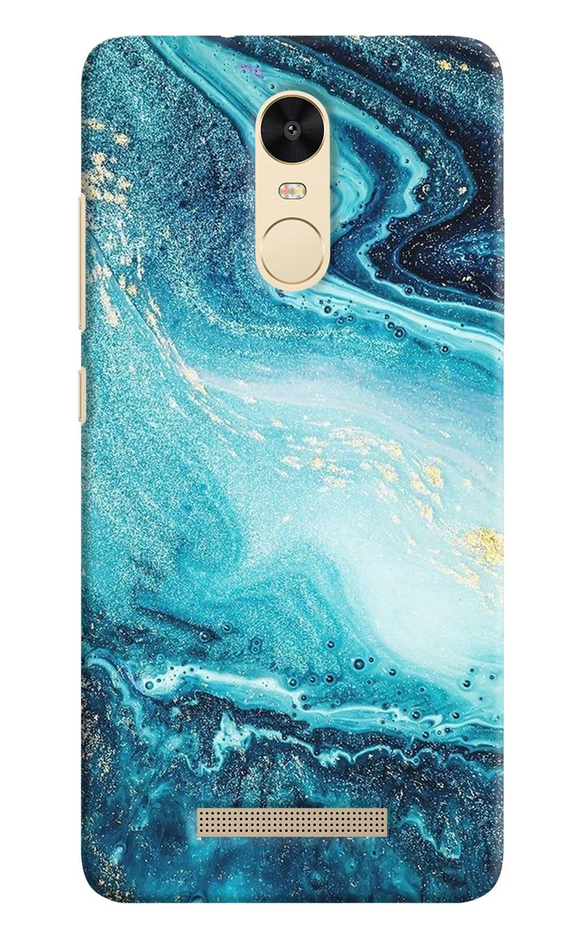 Blue Glitter Marble Redmi Note 3 Hard Case Back Cover by Casekaro