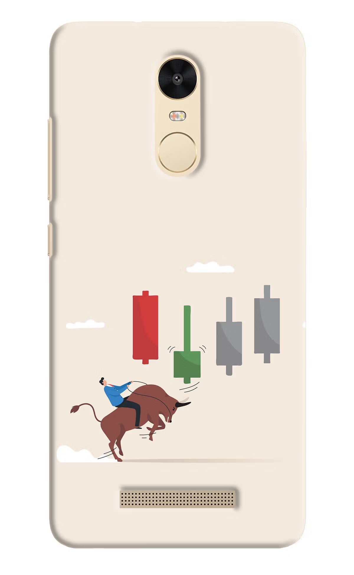 Bull Trading Momentum Redmi Note 3 Hard Case Back Cover by Casekaro