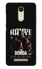 Donda Kanye West Redmi Note 3 Hard Case Back Cover by Casekaro