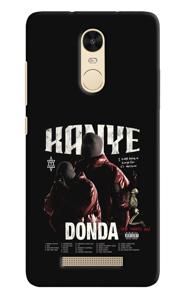 Donda Kanye West Redmi Note 3 Hard Case Back Cover by Casekaro