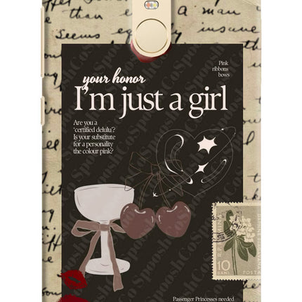 I am just a girl Redmi Note 3 Hard Case Back Cover by Casekaro