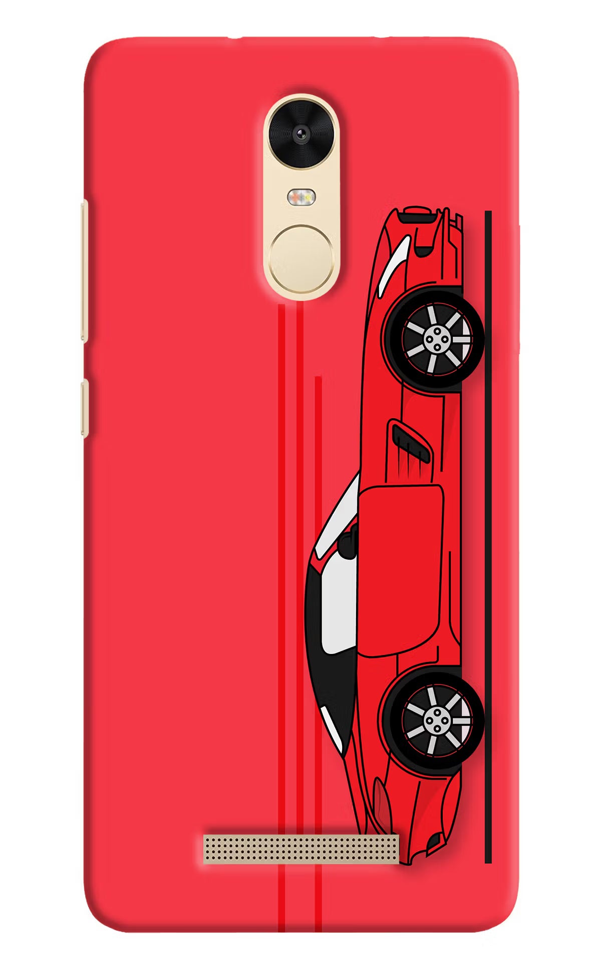 Red Velocity Redmi Note 3 Hard Case Back Cover by Casekaro