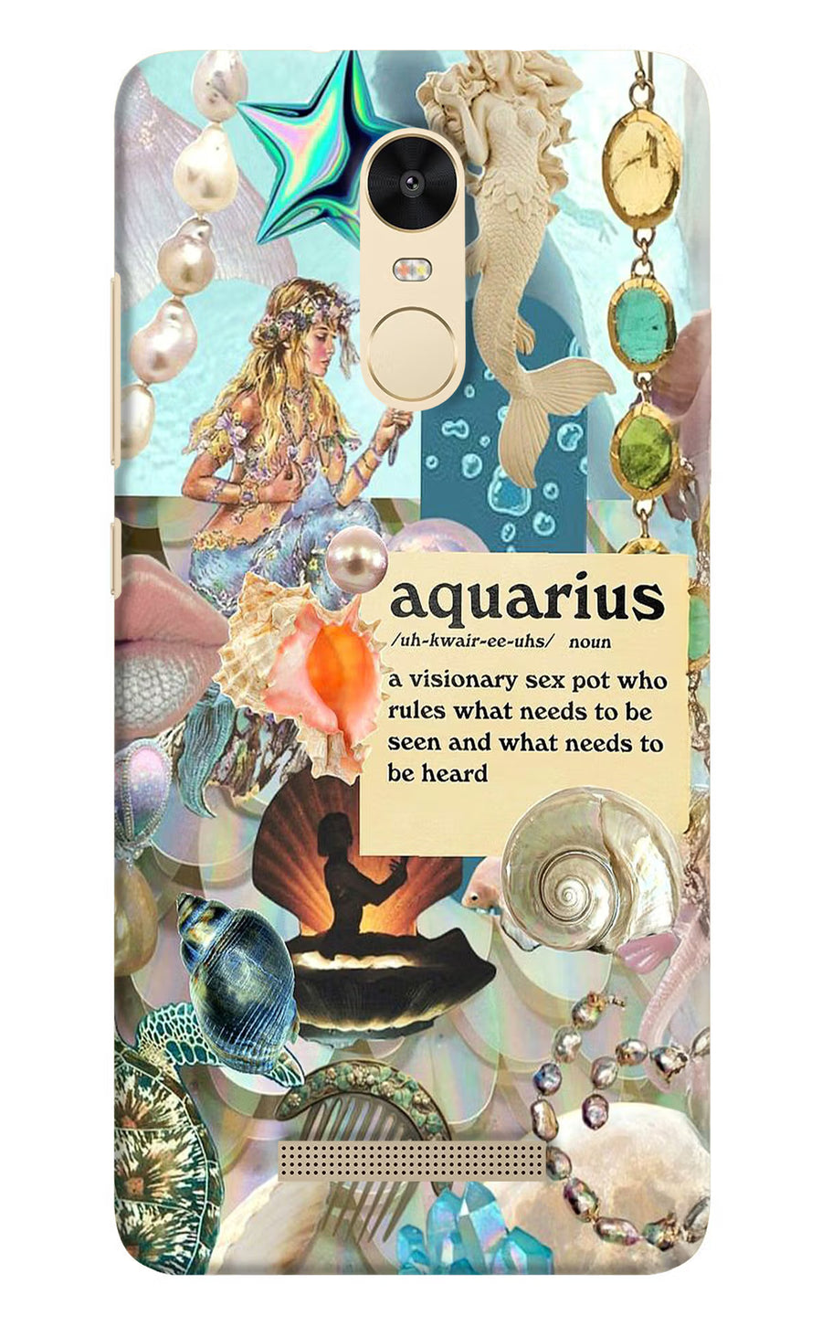 Aquarius Zodiac Redmi Note 3 Back Cover, Hard case
