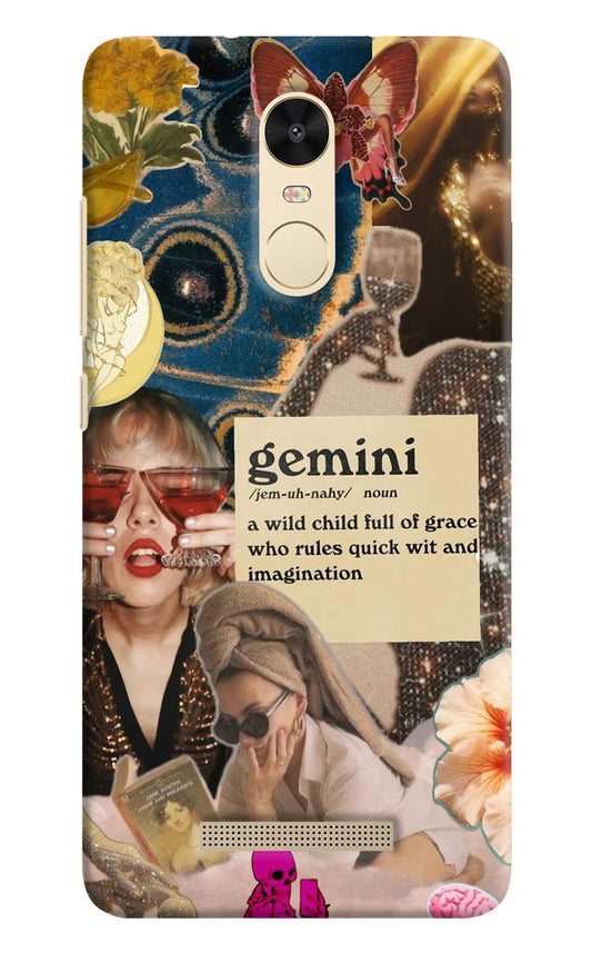 Gemini Zodiac Redmi Note 3 Hard Case Back Cover by Casekaro