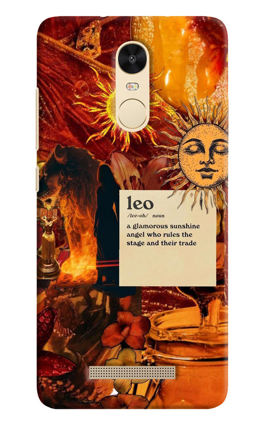 Leo Zodiac Redmi Note 3 Hard Case Back Cover by Casekaro