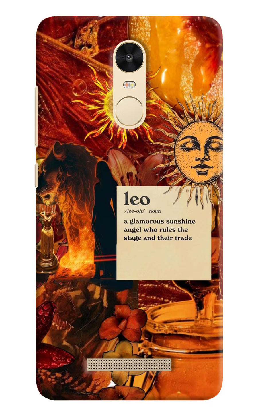 Leo Zodiac Redmi Note 3 Back Cover, Hard case