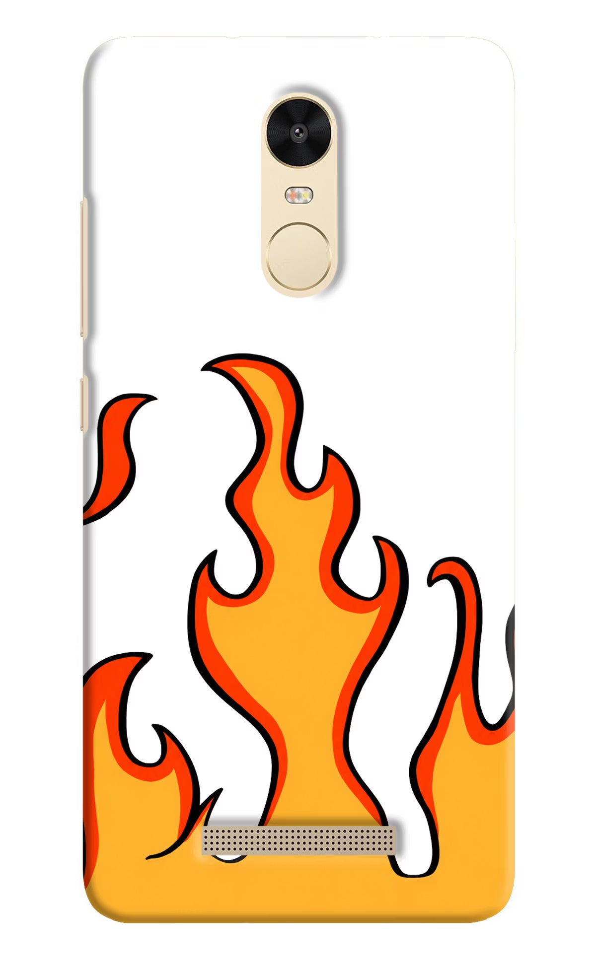 Fired Up – White Redmi Note 3 Hard Case Back Cover by Casekaro