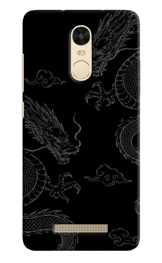 Twin Dragons Redmi Note 3 Hard Case Back Cover by Casekaro