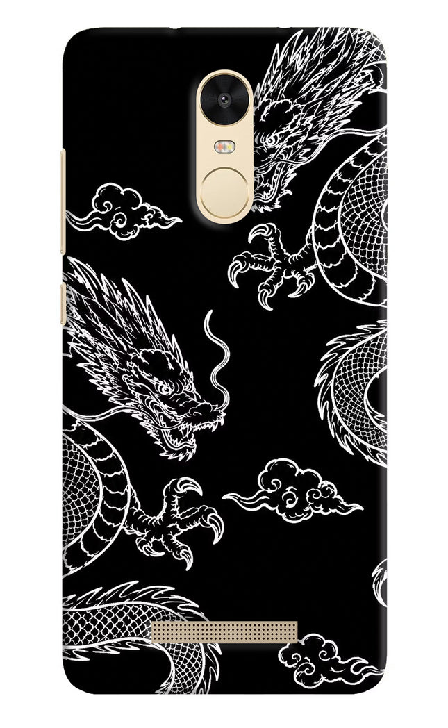 Twin Dragons Redmi Note 3 Hard Case Back Cover by Casekaro