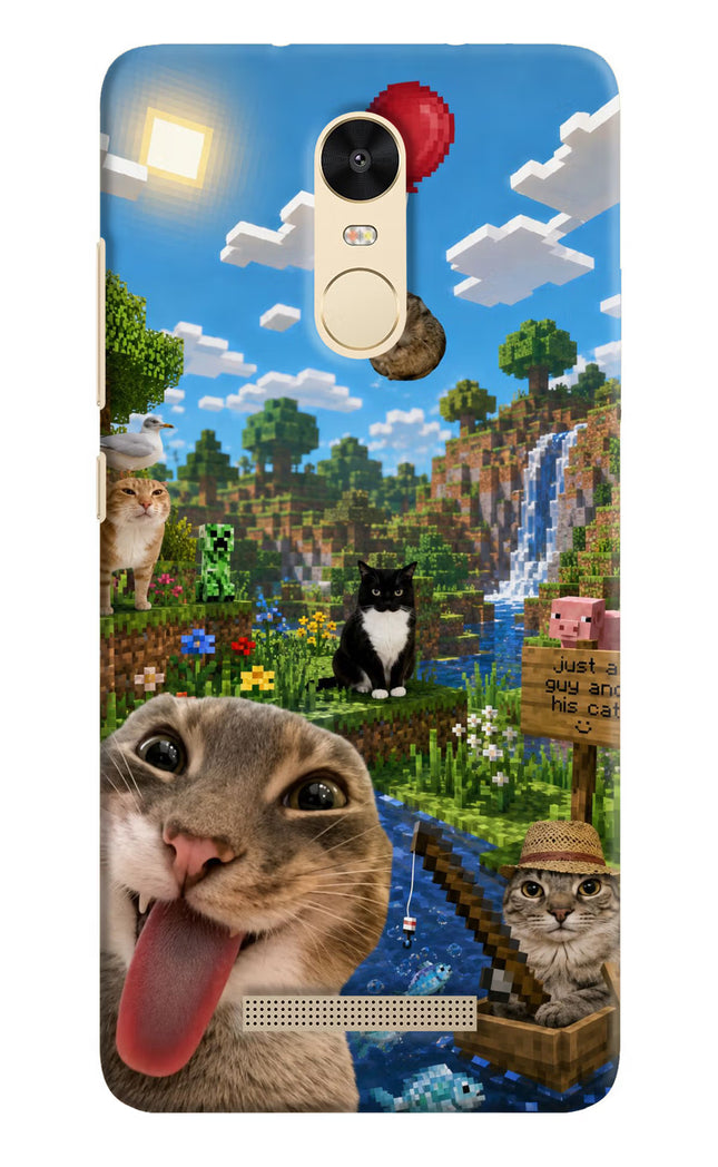 Minecraft Cat Chaos Redmi Note 3 Hard Case Back Cover by Casekaro