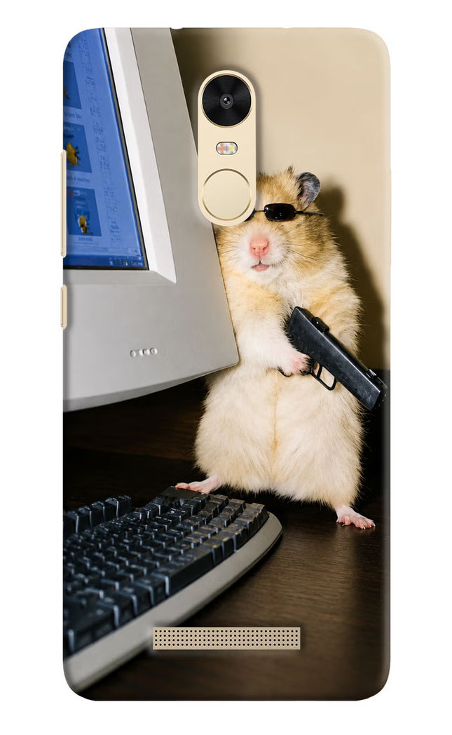 Hacker Hamster Redmi Note 3 Hard Case Back Cover by Casekaro