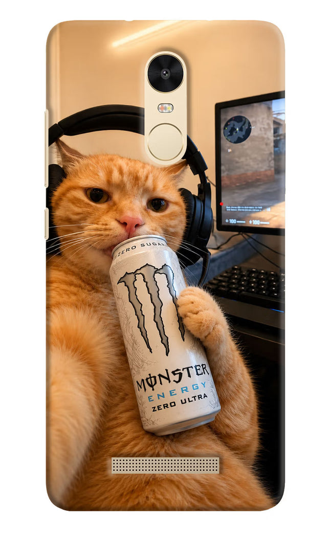 Gamer Cat Energy Redmi Note 3 Hard Case Back Cover by Casekaro