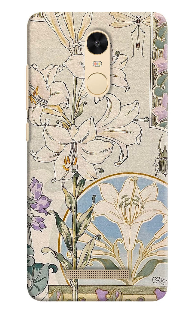 White Lily Redmi Note 3 Hard Case Back Cover by Casekaro