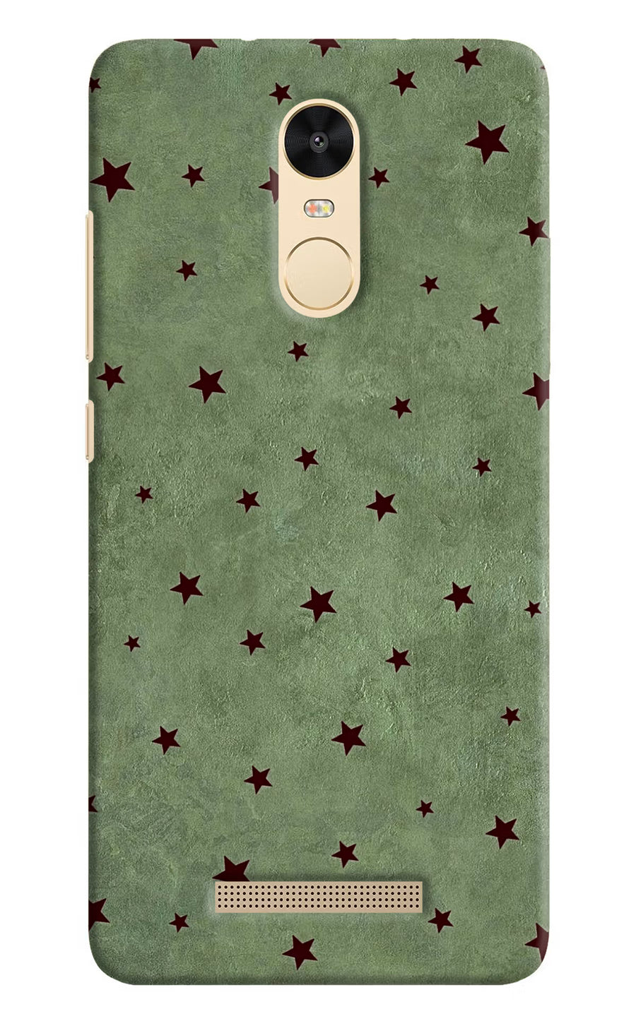 Green Stars Redmi Note 3 Back Cover, Hard case