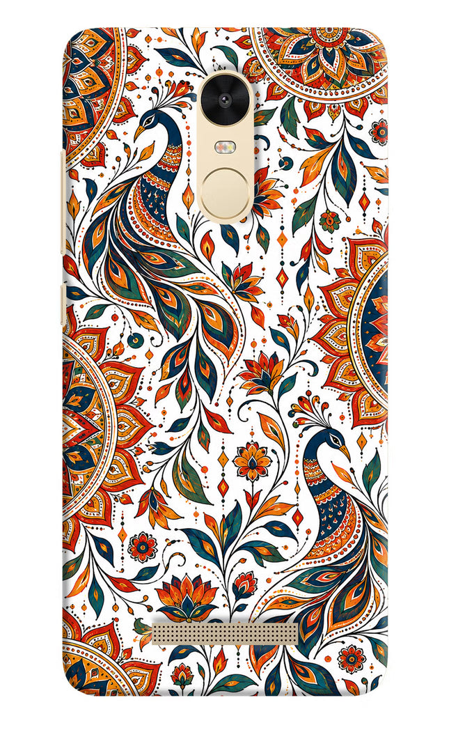 White Mayura Redmi Note 3 Hard Case Back Cover by Casekaro