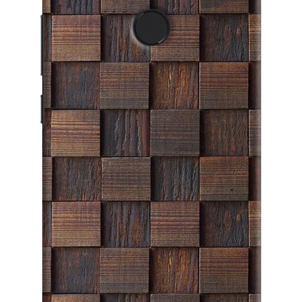 Wooden Cube Design Mi A1 Hard Case Back Cover by Casekaro