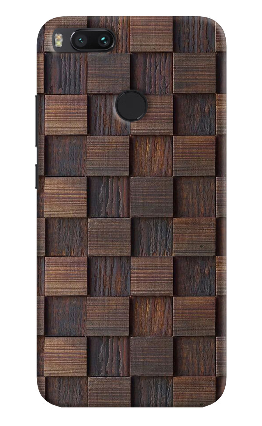Wooden Cube Design Mi A1 Back Cover, Hard case
