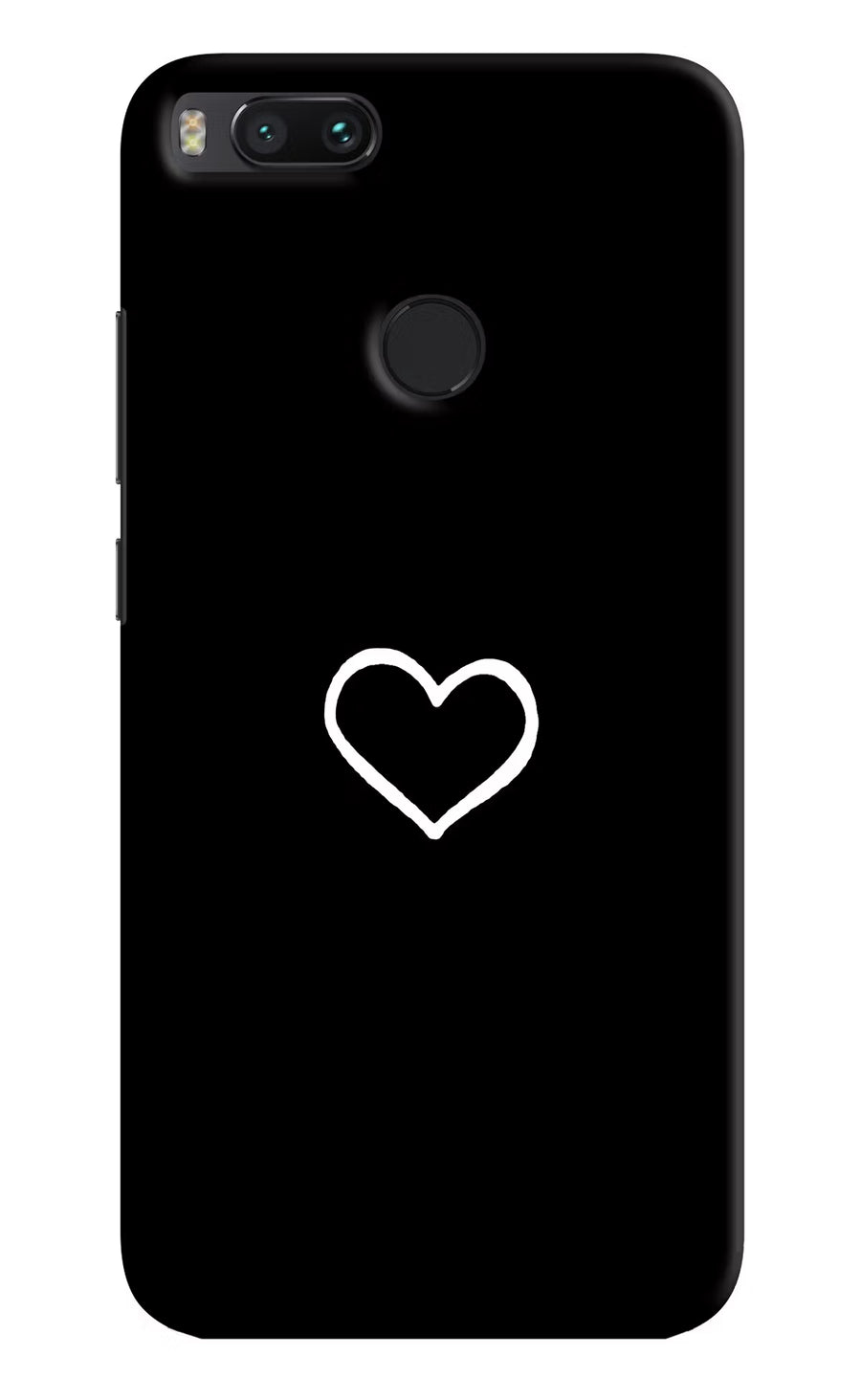Heart Mi A1 Back Cover, Hard case