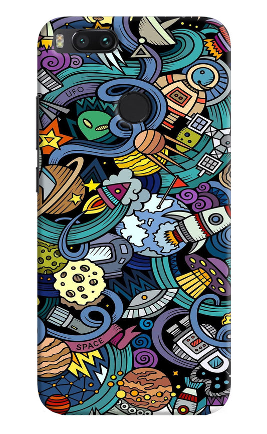 Space Abstract Mi A1 Hard Case Back Cover by Casekaro