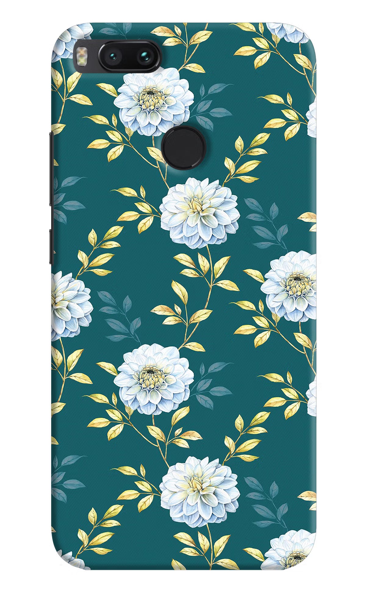 Flowers Mi A1 Hard Case Back Cover by Casekaro