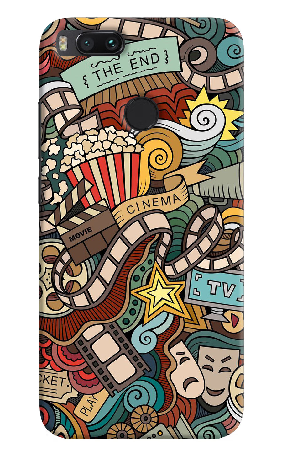Cinema Abstract Mi A1 Back Cover, Hard case