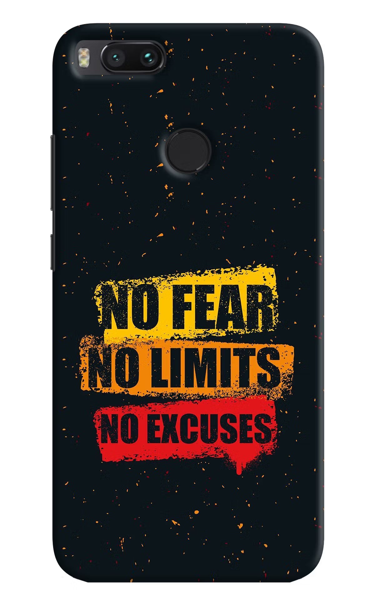 No Fear No Limits No Excuse Mi A1 Hard Case Back Cover by Casekaro