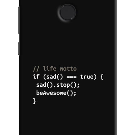 Life Motto Code Mi A1 Hard Case Back Cover by Casekaro