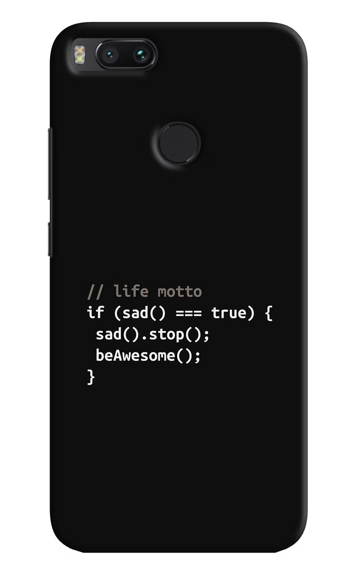 Life Motto Code Mi A1 Hard Case Back Cover by Casekaro