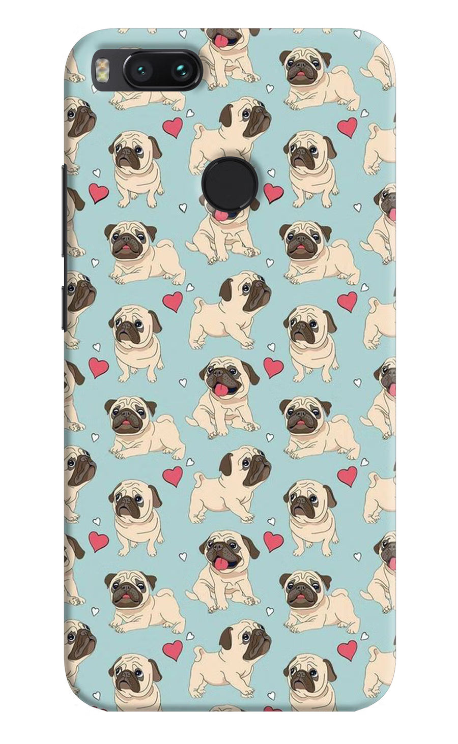 Pug Dog Mi A1 Back Cover, Hard case