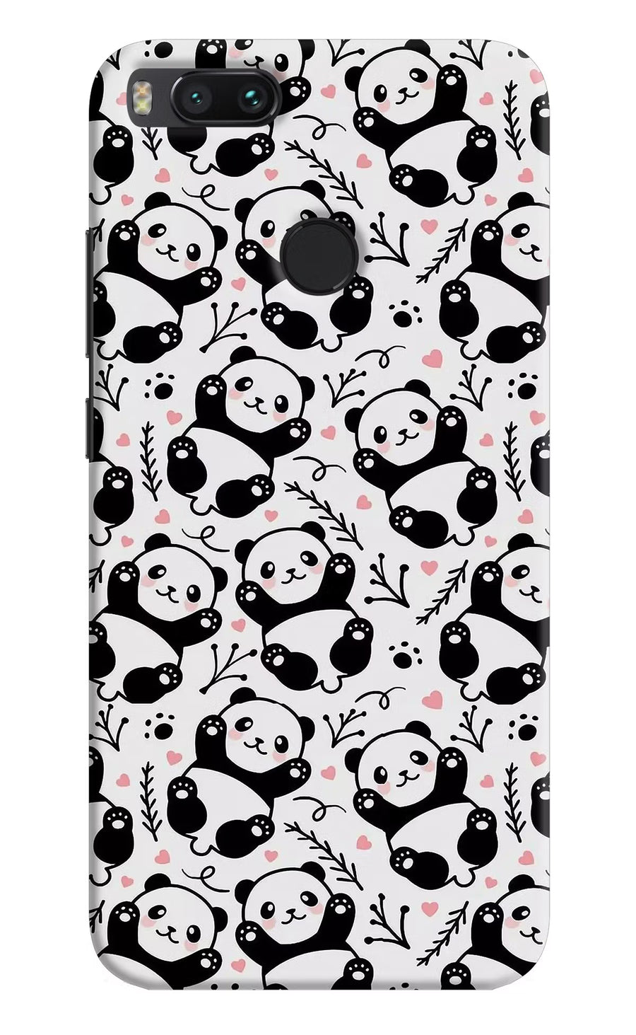 Cute Panda Mi A1 Back Cover, Hard case