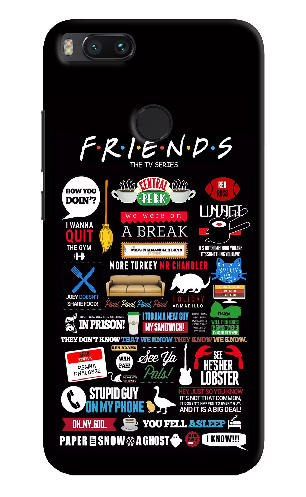 FRIENDS Mi A1 Hard Case Back Cover by Casekaro