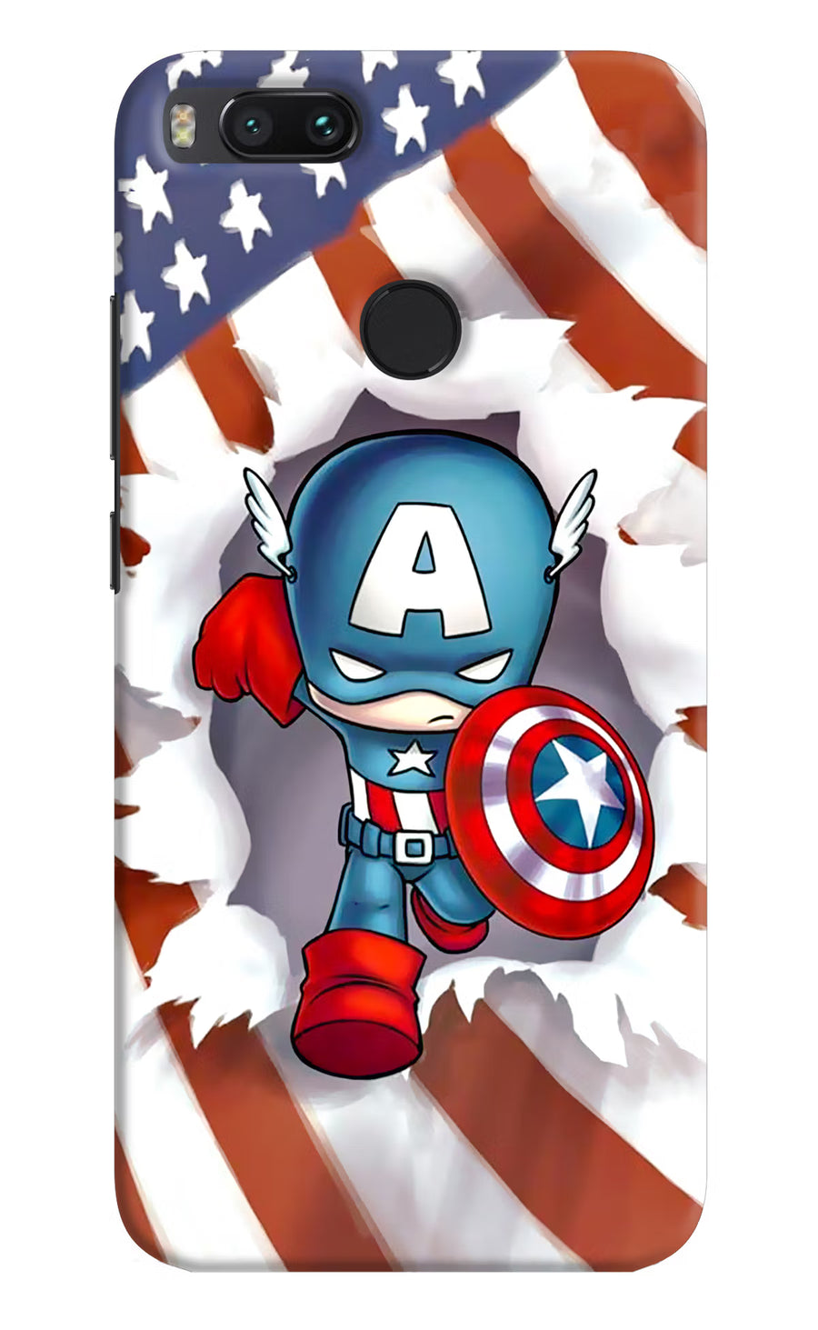 Captain America Mi A1 Back Cover, Hard case
