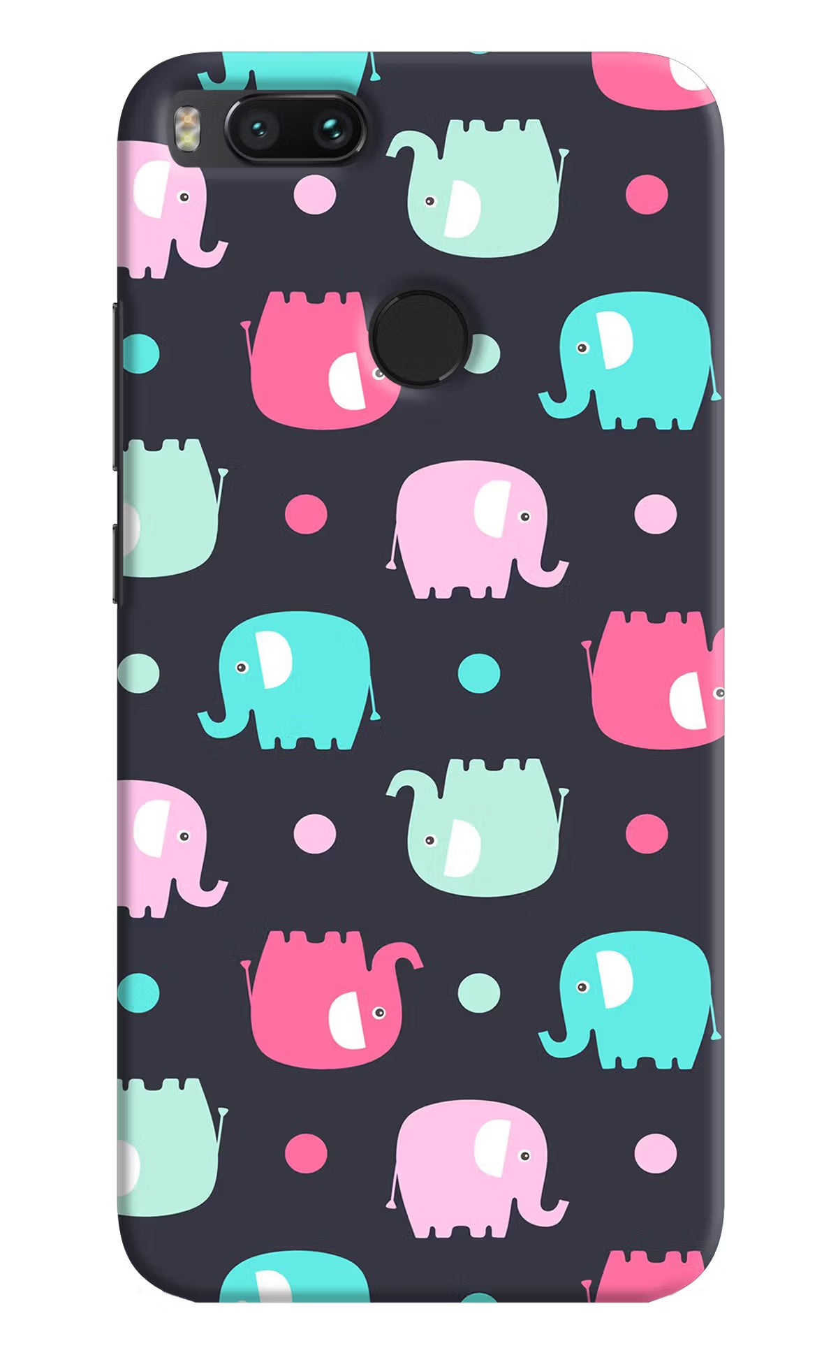 Elephants Mi A1 Hard Case Back Cover by Casekaro