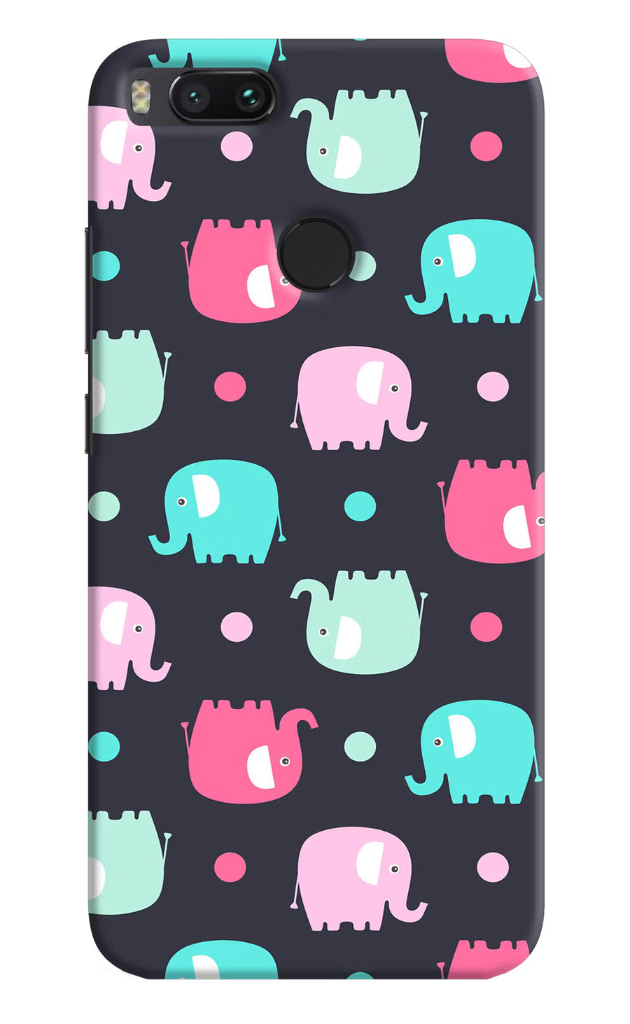 Elephants Mi A1 Back Cover, Hard case