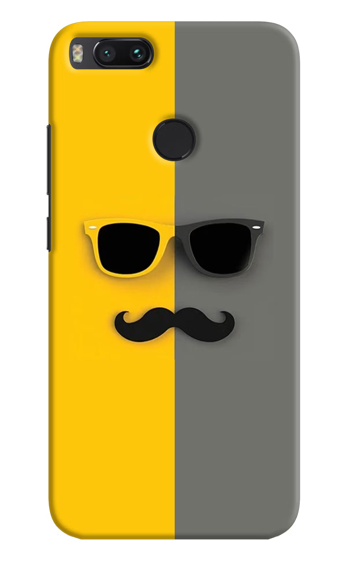 Sunglasses with Mustache Mi A1 Hard Case Back Cover by Casekaro