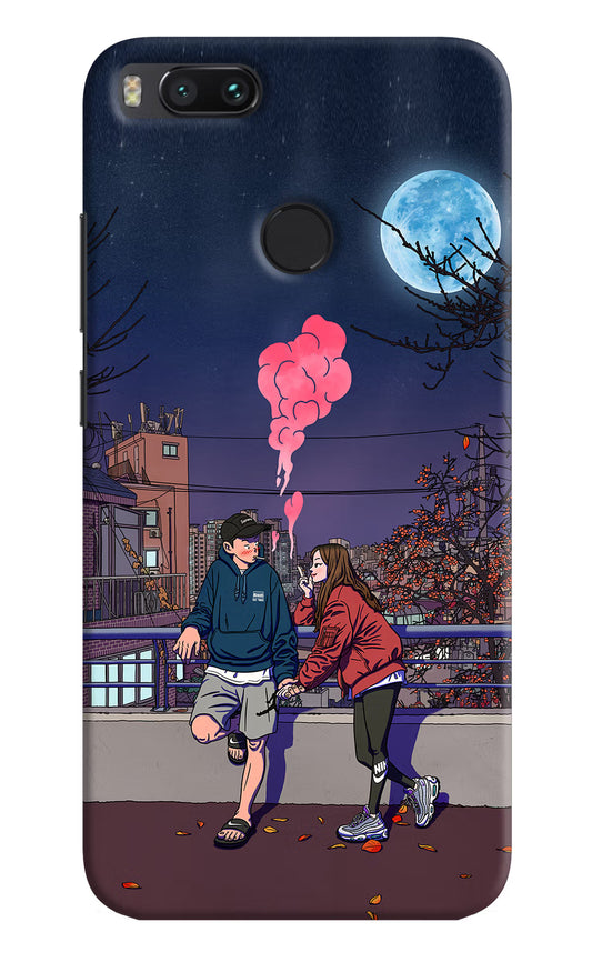 Chilling Couple Mi A1 Hard Case Back Cover by Casekaro