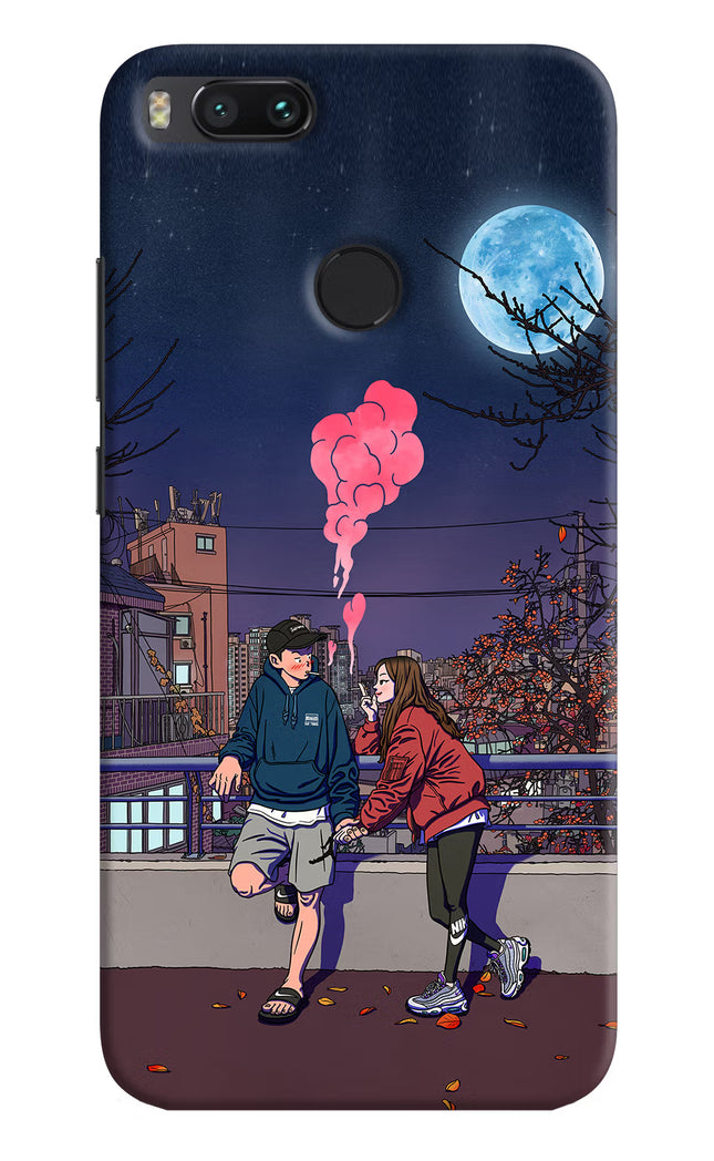 Chilling Couple Mi A1 Hard Case Back Cover by Casekaro