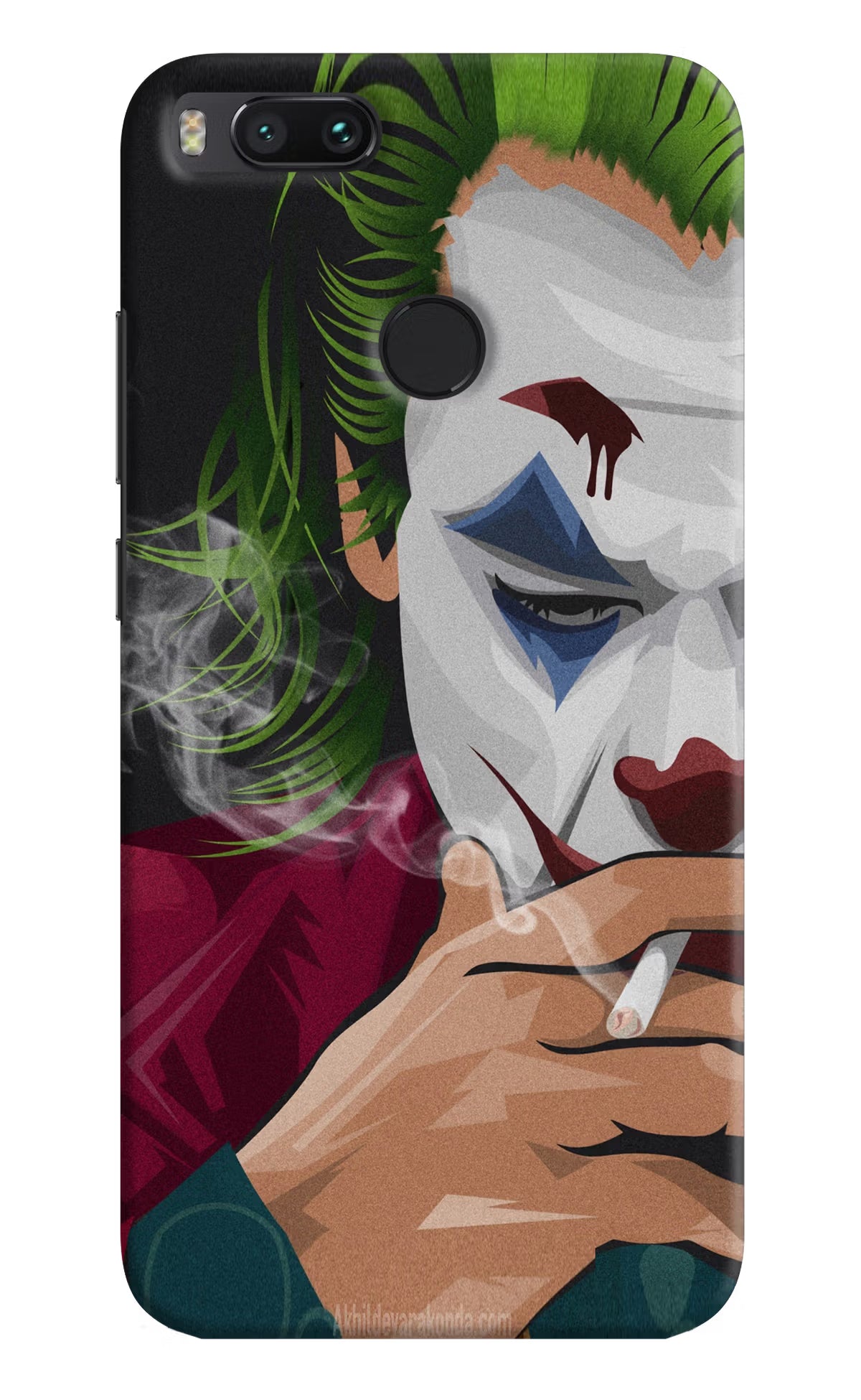 Joker Smoking Mi A1 Hard Case Back Cover by Casekaro