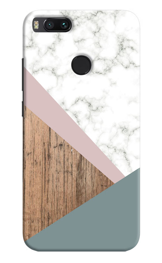 Marble wood Abstract Mi A1 Hard Case Back Cover by Casekaro