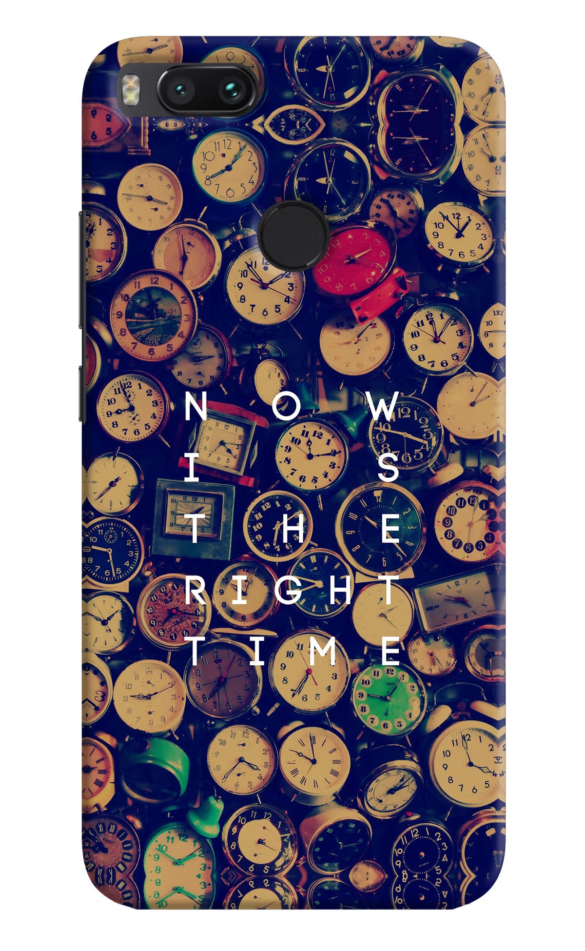 Now is the Right Time Quote Mi A1 Hard Case Back Cover by Casekaro